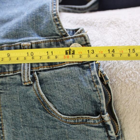 Philipp Plein Denim Overalls Dungarees Raw Hem Low Back XS-S - Picture 7 of 9